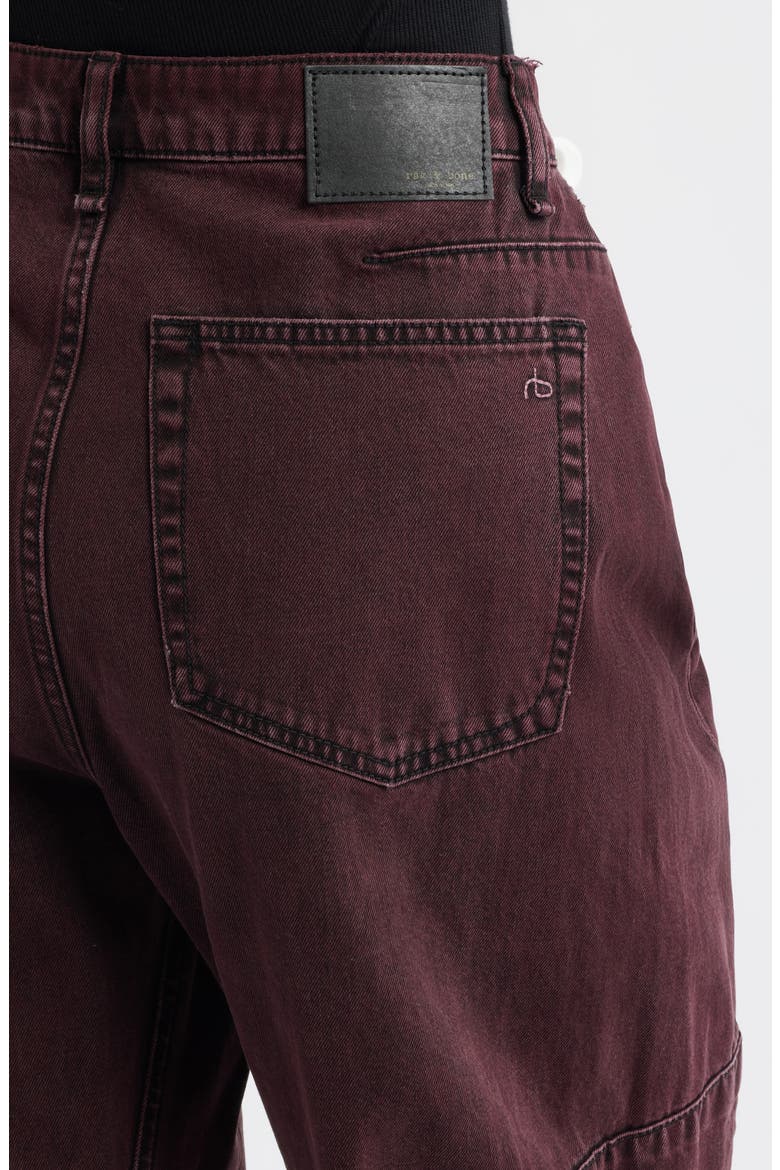 Charlie Super High Waist Crop Barrel Jeans, Alternate, color, BRNTB