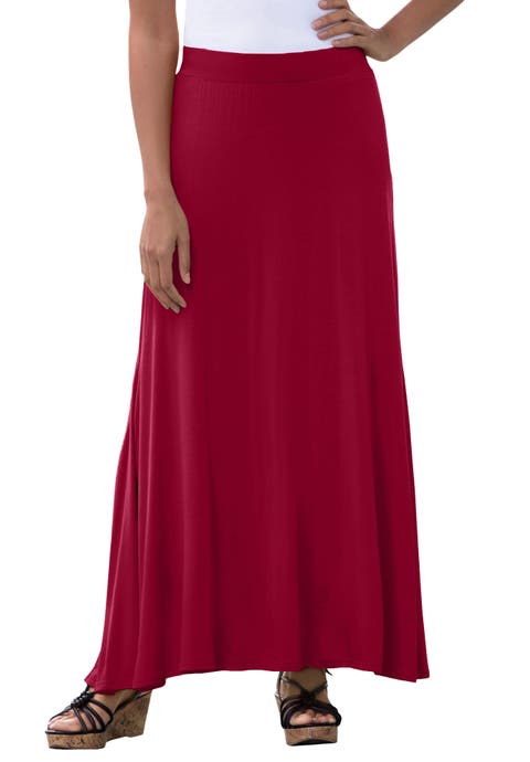 Everyday Stretch Knit Maxi Skirt (Plus)