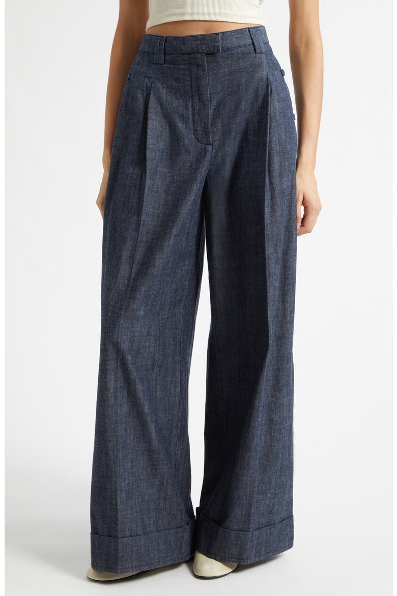Tailored Wide Leg Jeans, Main, color, WASHED INDIGO