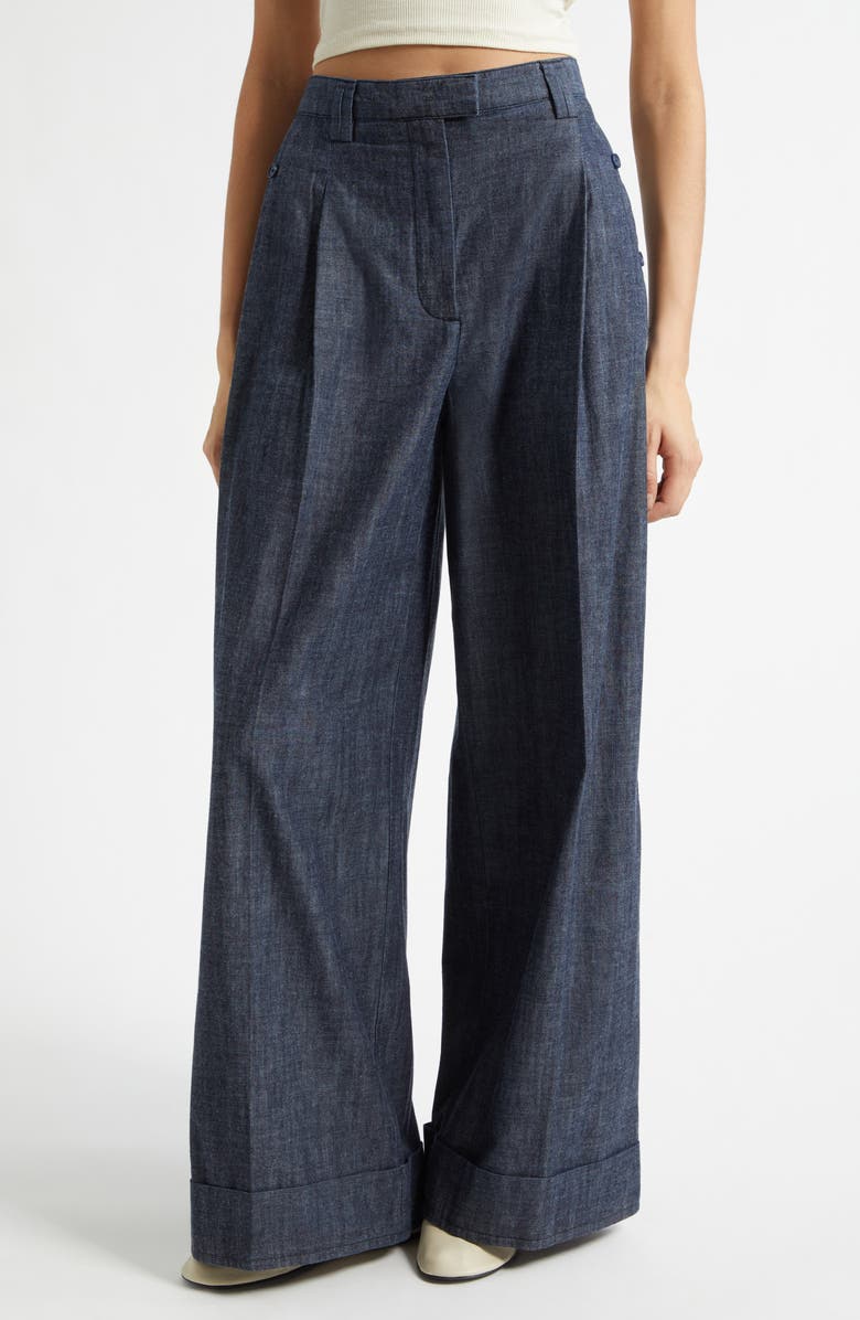 3.1 Phillip Lim Tailored Wide Leg Jeans, Main, color, Washed Indigo