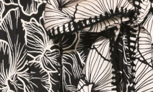 Adelyn Rae Sasha Floral Long Sleeve Minidress In Black