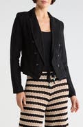 L'AGENCE Wayne Double Breasted Linen Crop Blazer