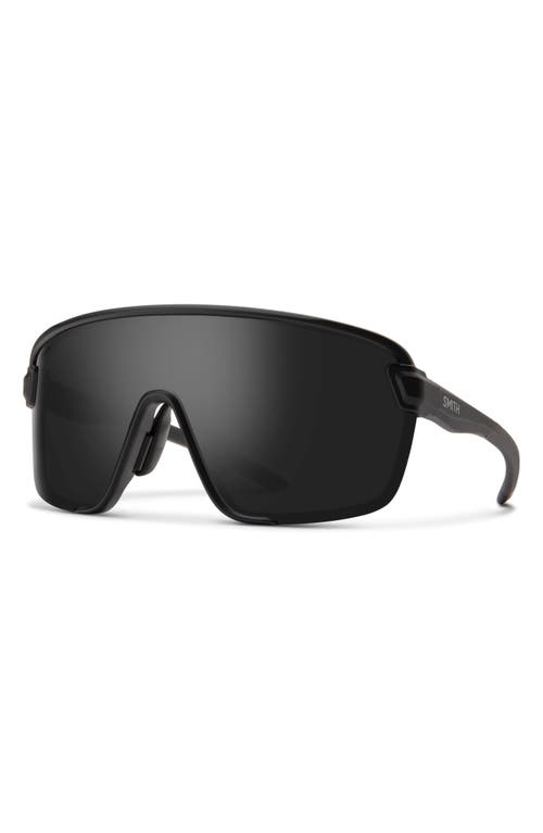 Smith Boomtown 135mm Chromapop™ Polarized Shield Sunglasses In Black