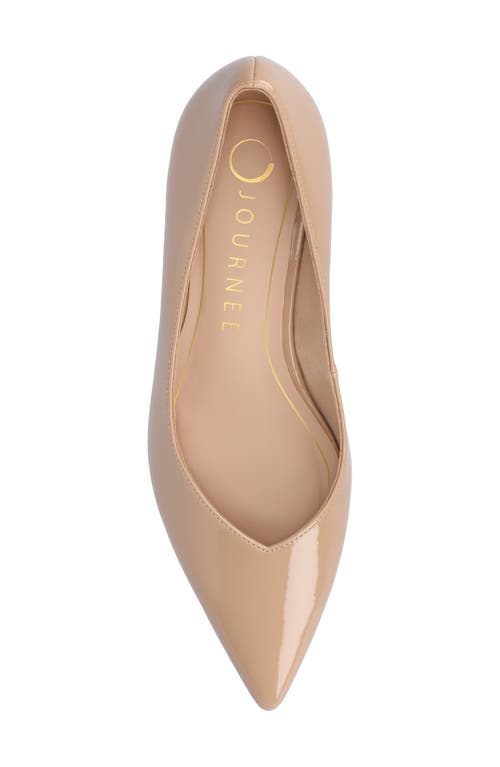 Shop Journee Collection Pammie Pump In Patent/tan