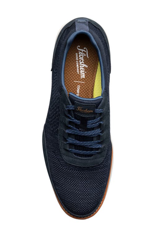 Florsheim Launch Elastic Lace Knit Sneaker In Navy