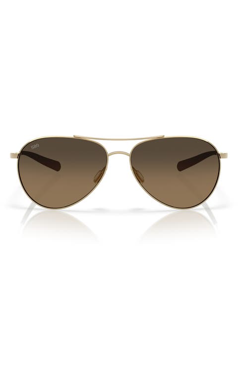 Piper 58mm Gradient Polarized Pilot Sunglasses