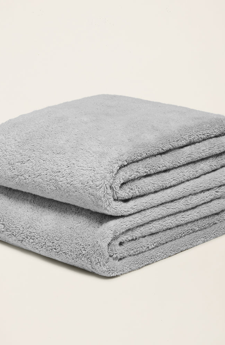 Italic Ultraplush Australian Cotton 2-piece Bath Sheet Set, Alternate, color, Light Gray