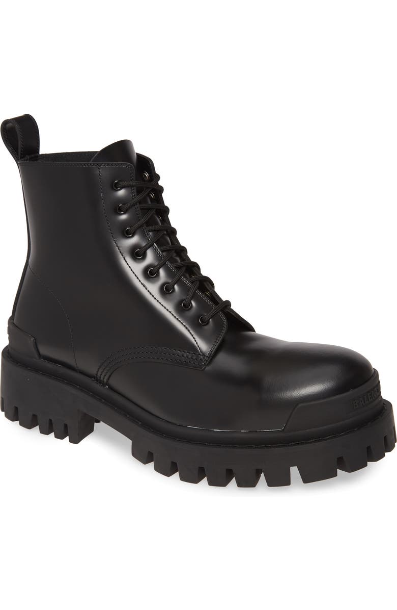 Balenciaga Strike Plain Toe Boot, Main, color,