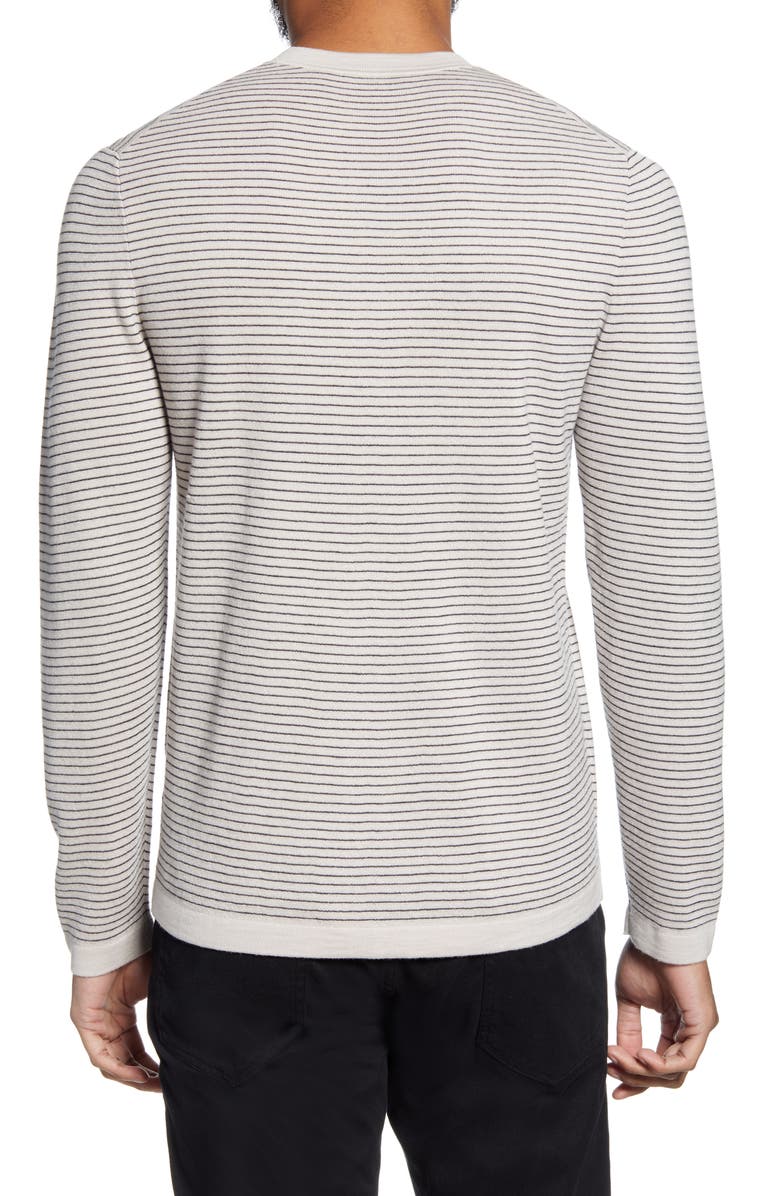 Theory Ollis Stripe Crewneck Wool Sweater, Alternate, color, 