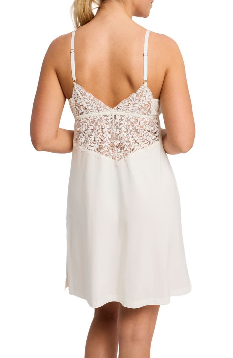 Fleur't Honeymoon Lace Trim Chemise, Alternate, color,