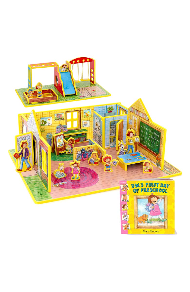 Storytime 'D.W.'s First Day of Preschool' Book & Play Set, Main, color,