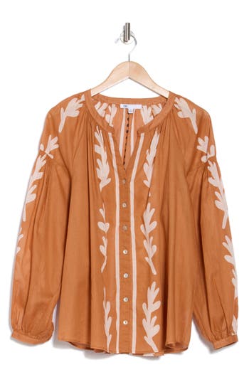 Dr2 By Daniel Rainn Border Print Button-up Shirt