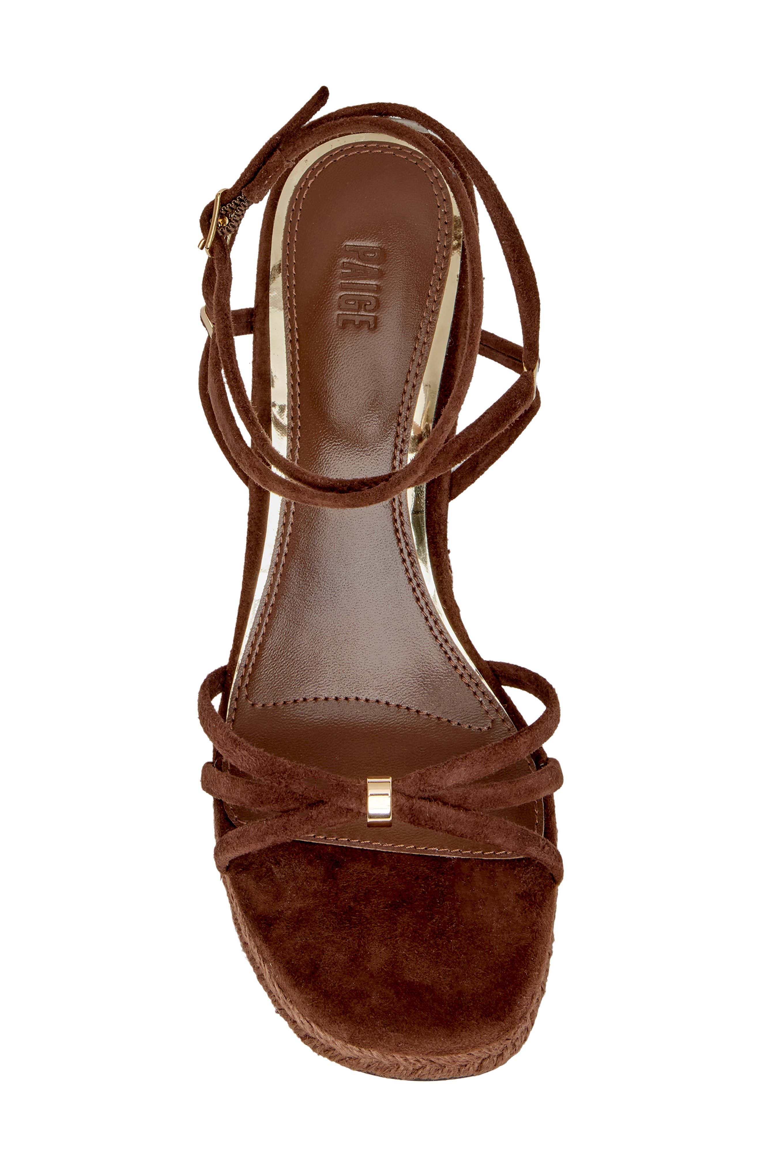 Kylen Ankle Strap Wedge Sandal, Alternate, color, MAHOGANY
