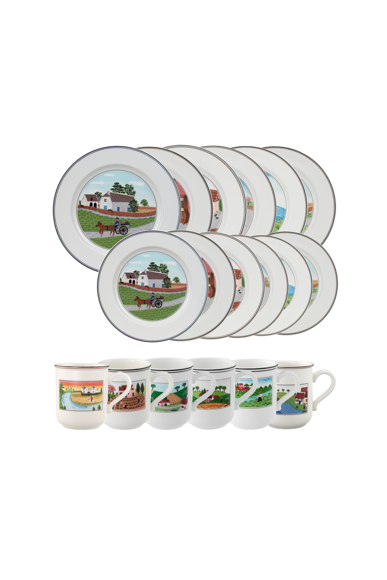 Design Naif 18 Piece Dinnerware Set for 6, Main, color, Multi