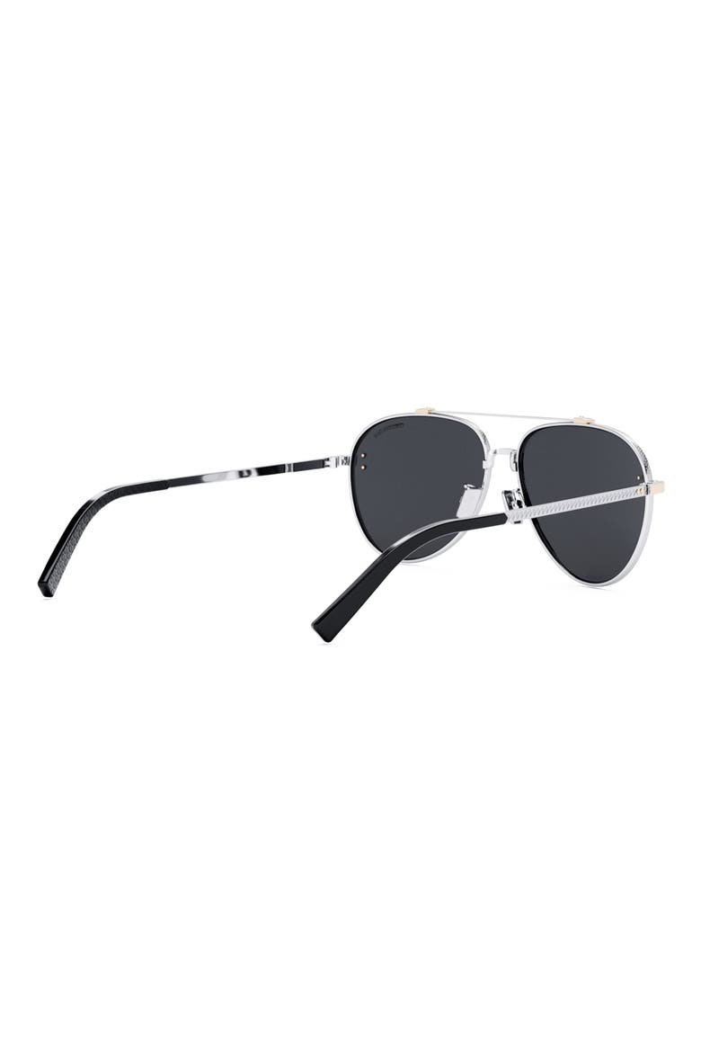 CD Diamond A1U 59mm Pilot Sunglasses, Alternate, color, SHINY PALLADIUM / SMOKE