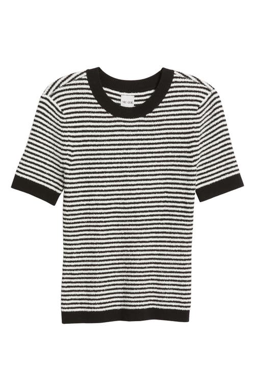 Nic + Zoe Nic+zoe Textured Stripe T-shirt Sweater In Gray