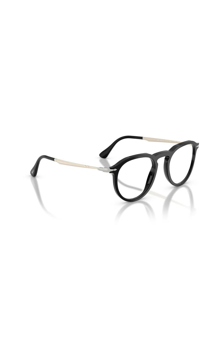 Persol 49mm Rectangle optical glasses, Alternate, color, Black