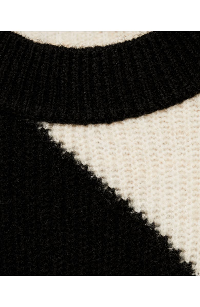 MANGO Diagonal Stripe Crewneck Sweater, Alternate, color, 