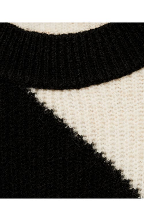 Mango Women's Striped Knit Sweater In Black