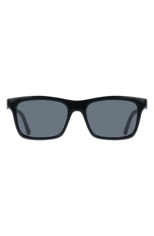 Ferragamo 55mm Rectangular Sunglasses In Black