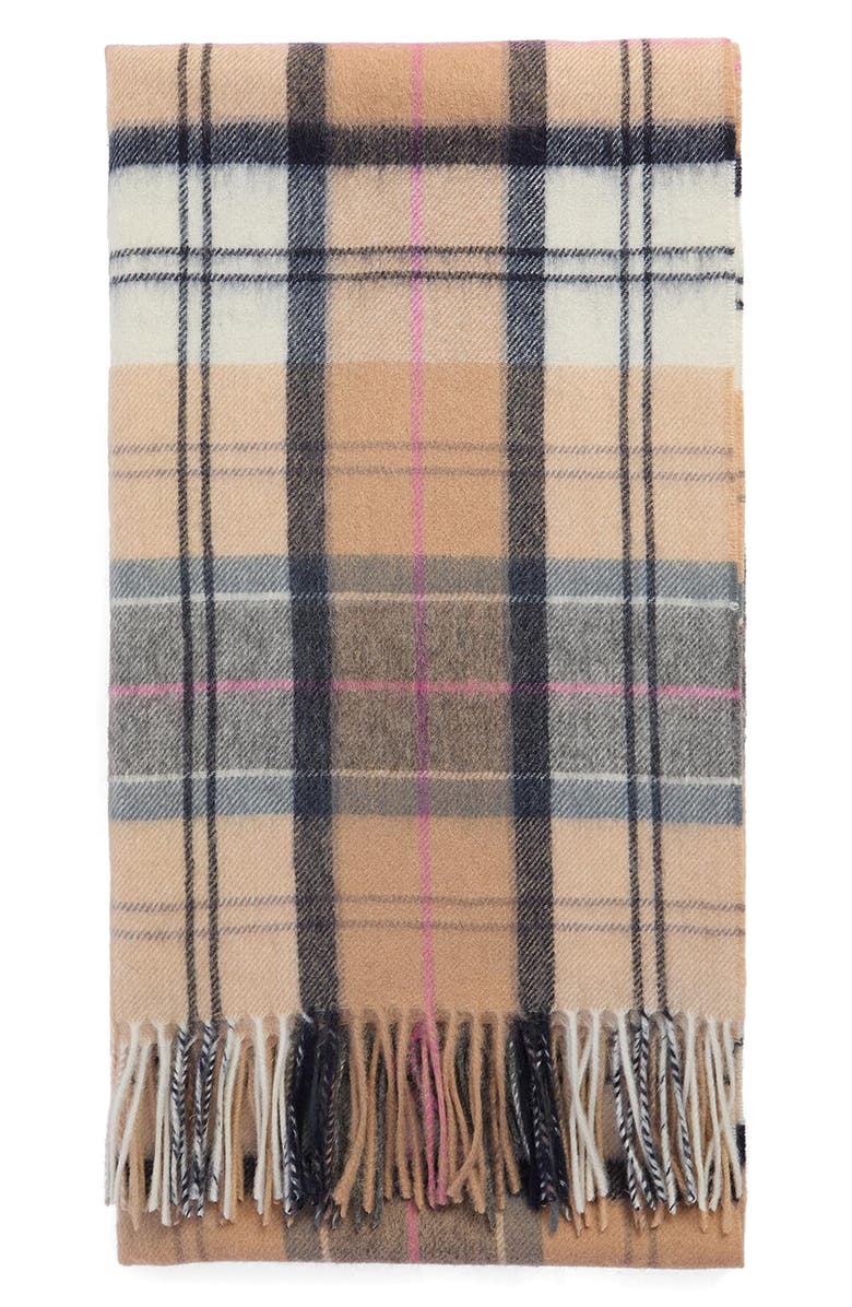Barbour Serena Tartan Lambswool Scarf, Alternate, color, Dress/Hessian