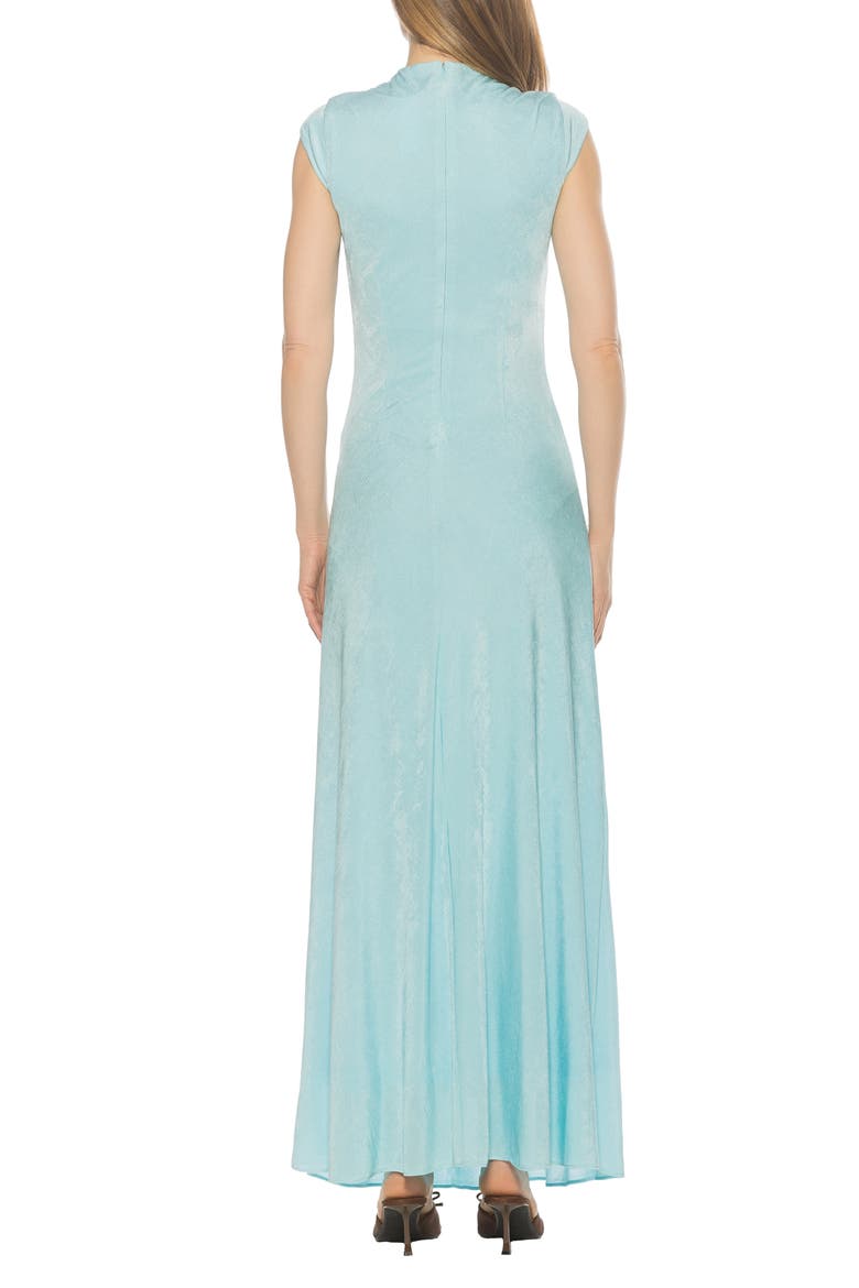 Nalani Mock Neck Maxi Dress, Alternate, color, HALOGEN BLUE
