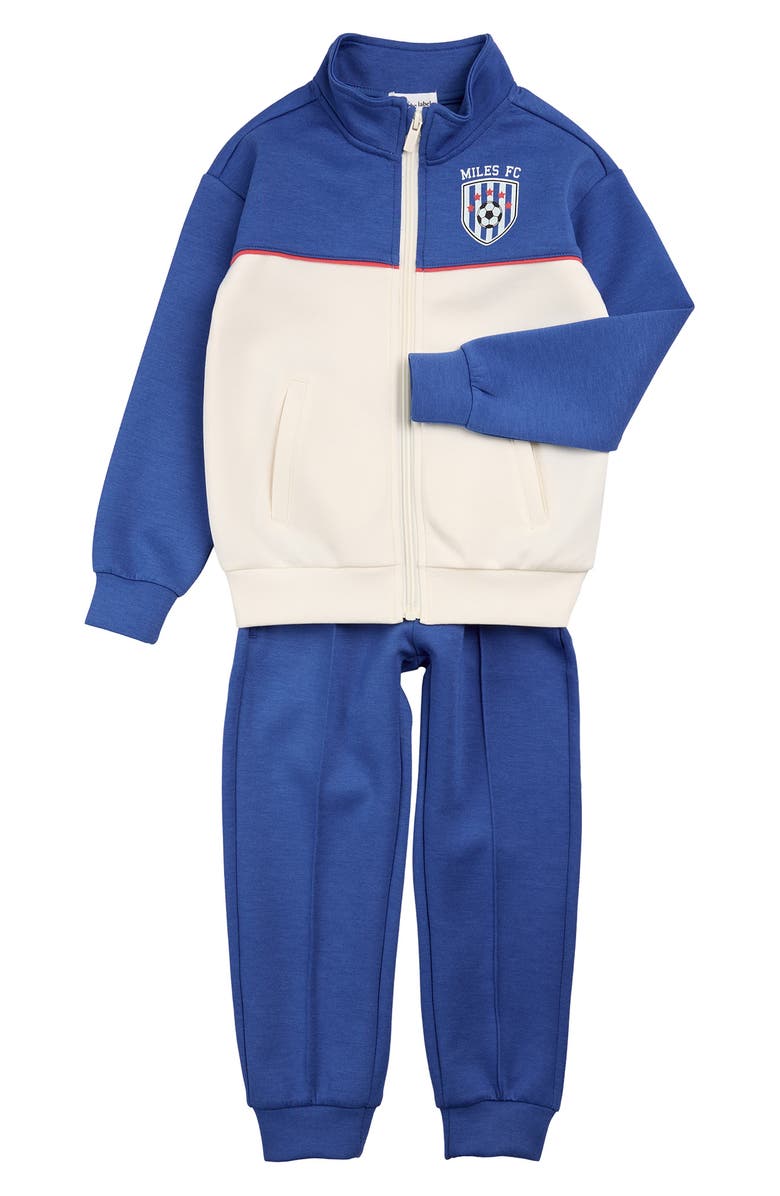 miles Colorblock Zip-Up Jacket & Sweatpants Set, Alternate, color, Royal Blue