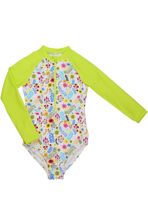 Girls Rashguard Bathing Suit (Toddler, Little Kid, Big Kid)