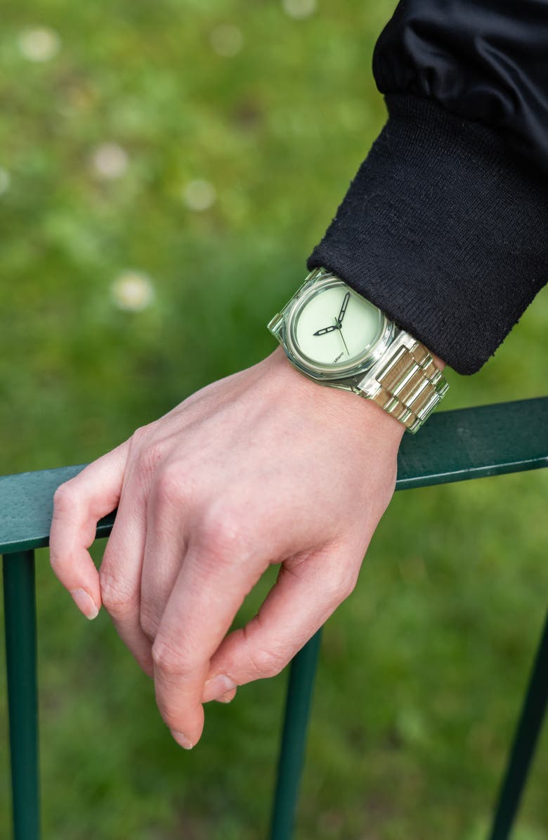 D1 Milano Exp_Mint Bracelet Watch, 39mm, Alternate, color, Transparent Light Green