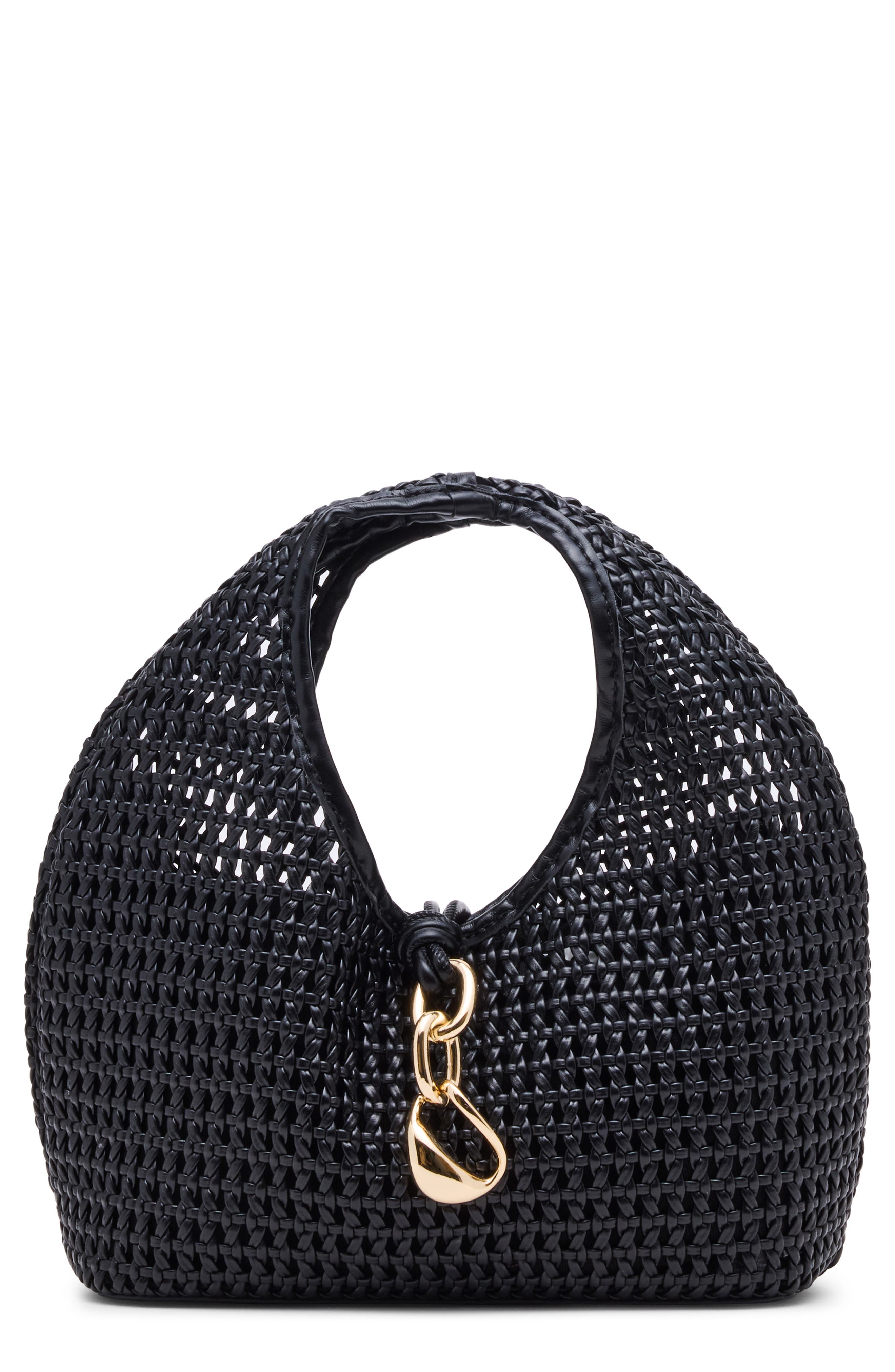 Dolce Vita Dahlia Woven Handbag, Main, color, Black