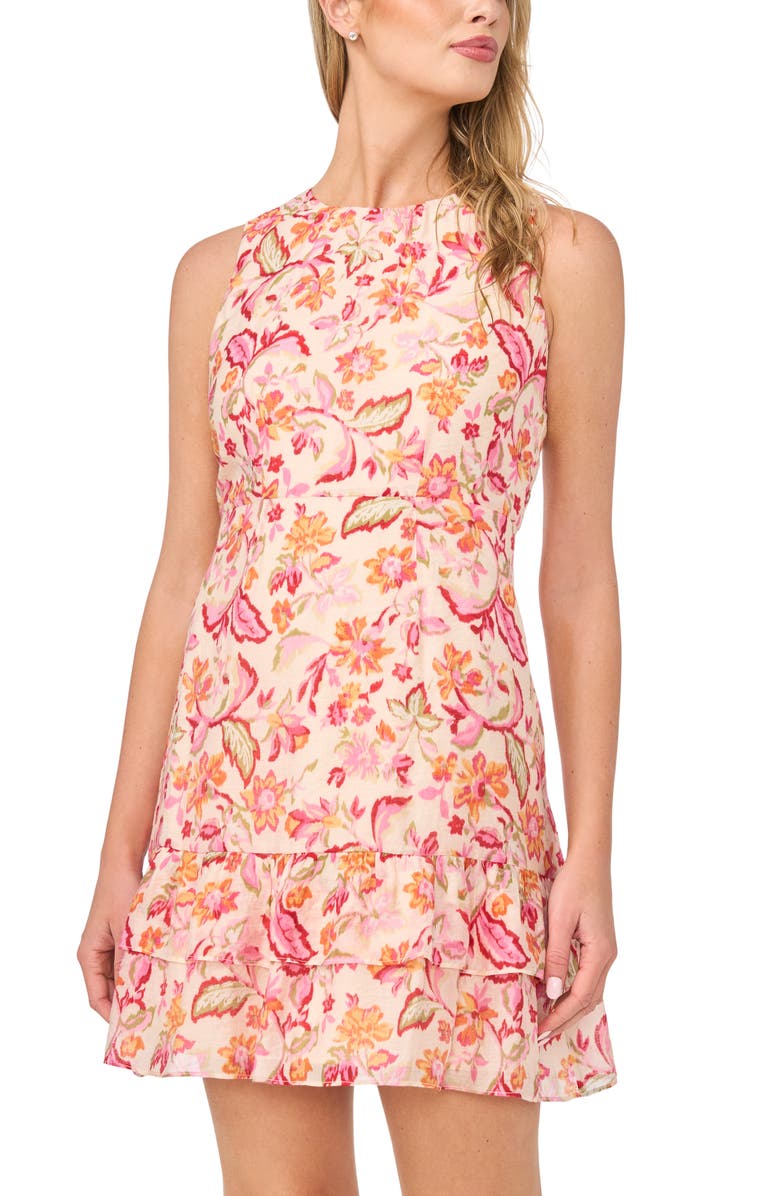 Halogen<sup>®</sup> Sleeveless Tiered Minidress, Alternate, color, Magenta