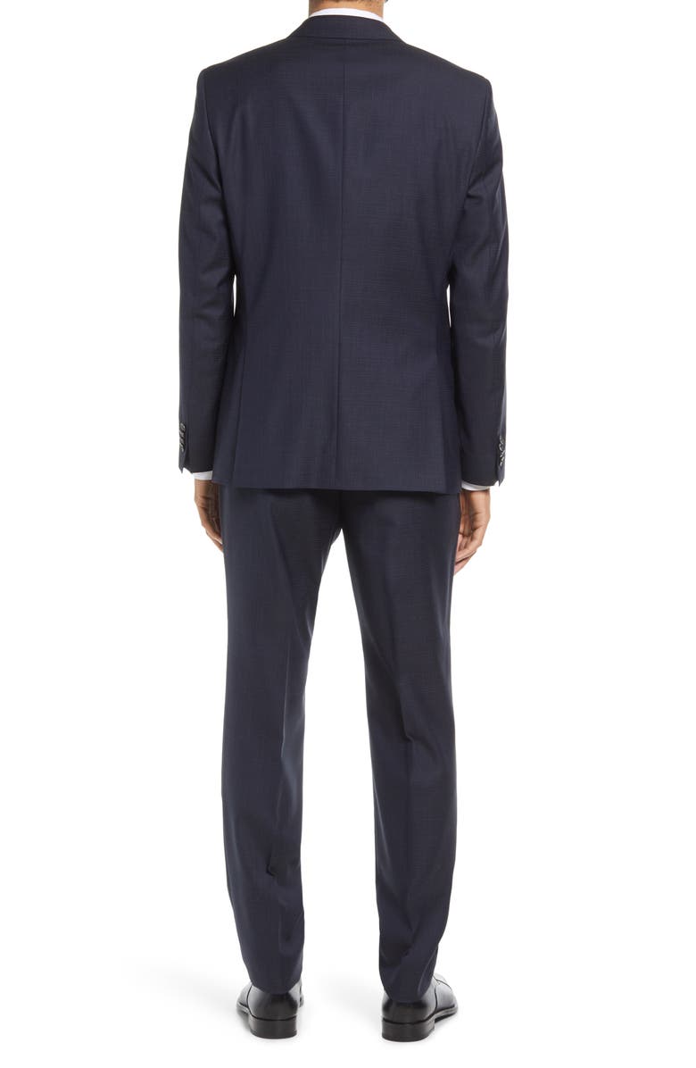 BOSS Huge Slim Fit Check Wool Three Piece Suit, Alternate, color,