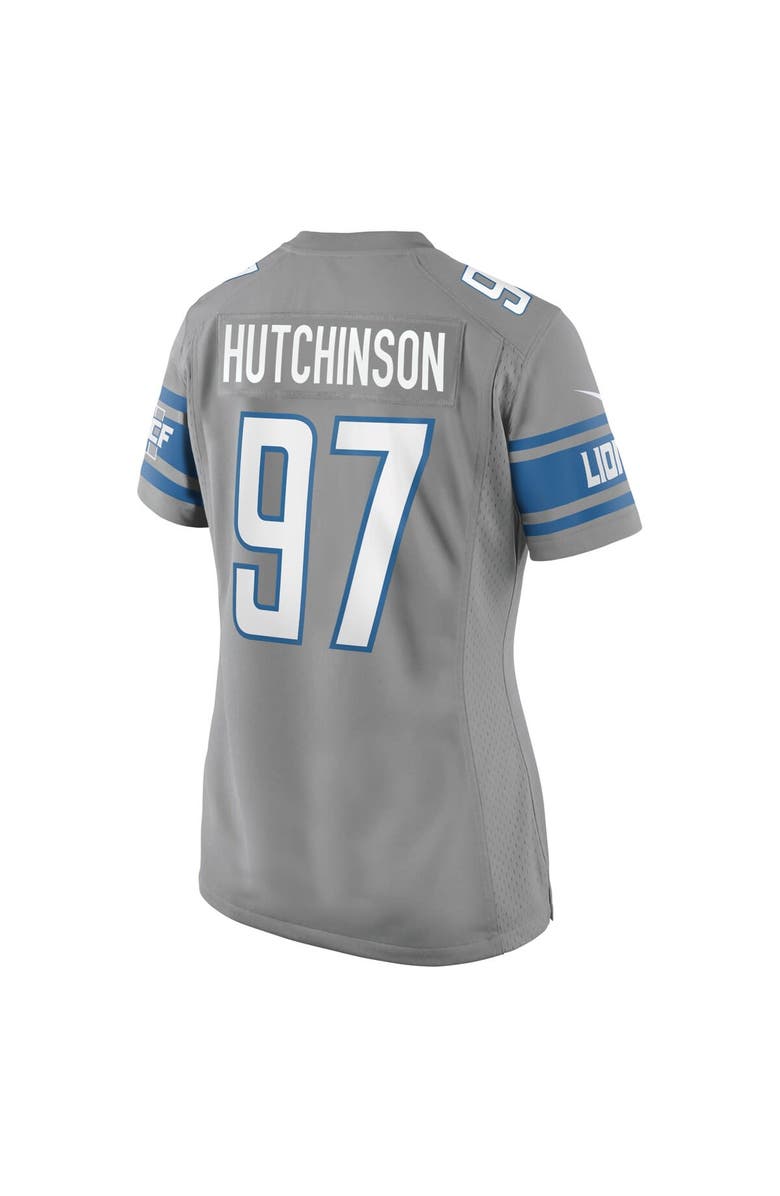 Nike Women's Nike Aidan Hutchinson Silver Detroit Lions Game Jersey, Alternate, color,