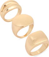 Leith Set of 3 Signet Rings