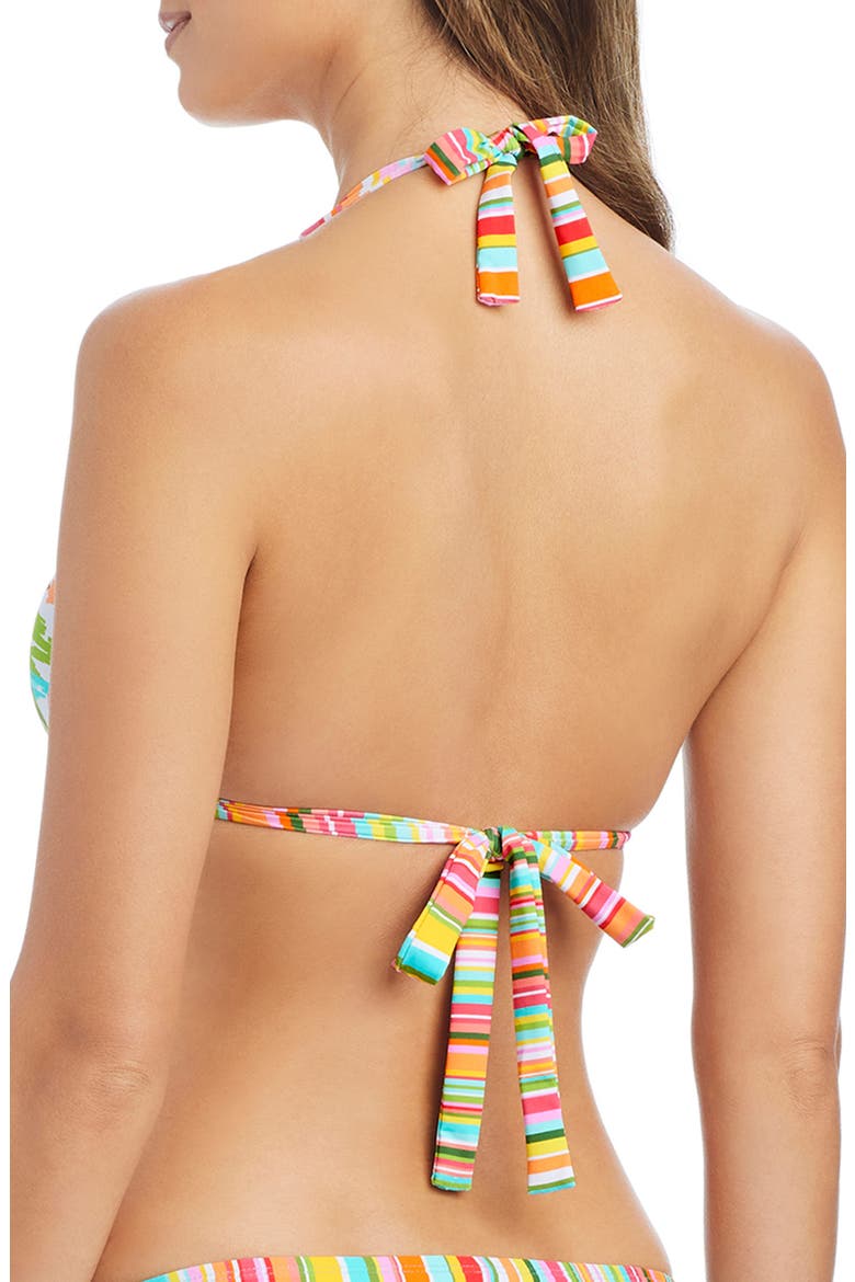 Print Halter Bikini Top, Alternate, color, COOL