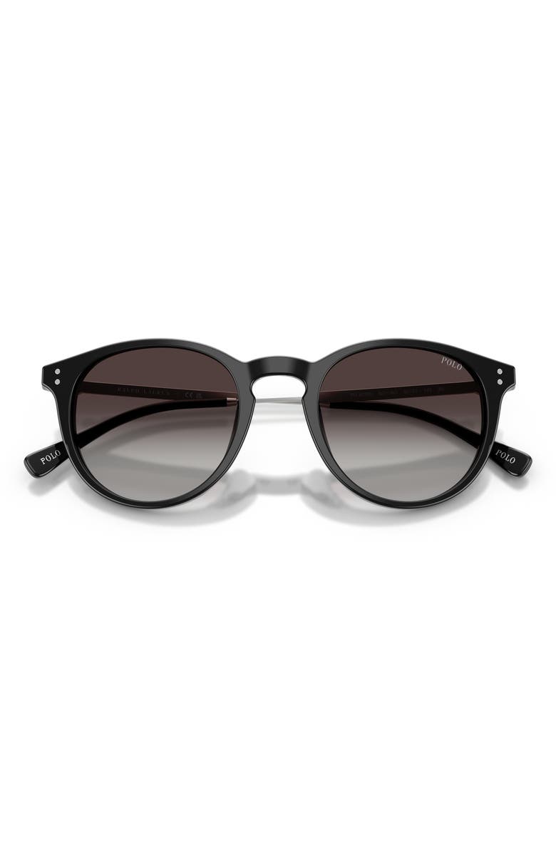 Polo Ralph Lauren 50mm Phantos Sunglasses, Alternate, color, Black / Light Gradient Black