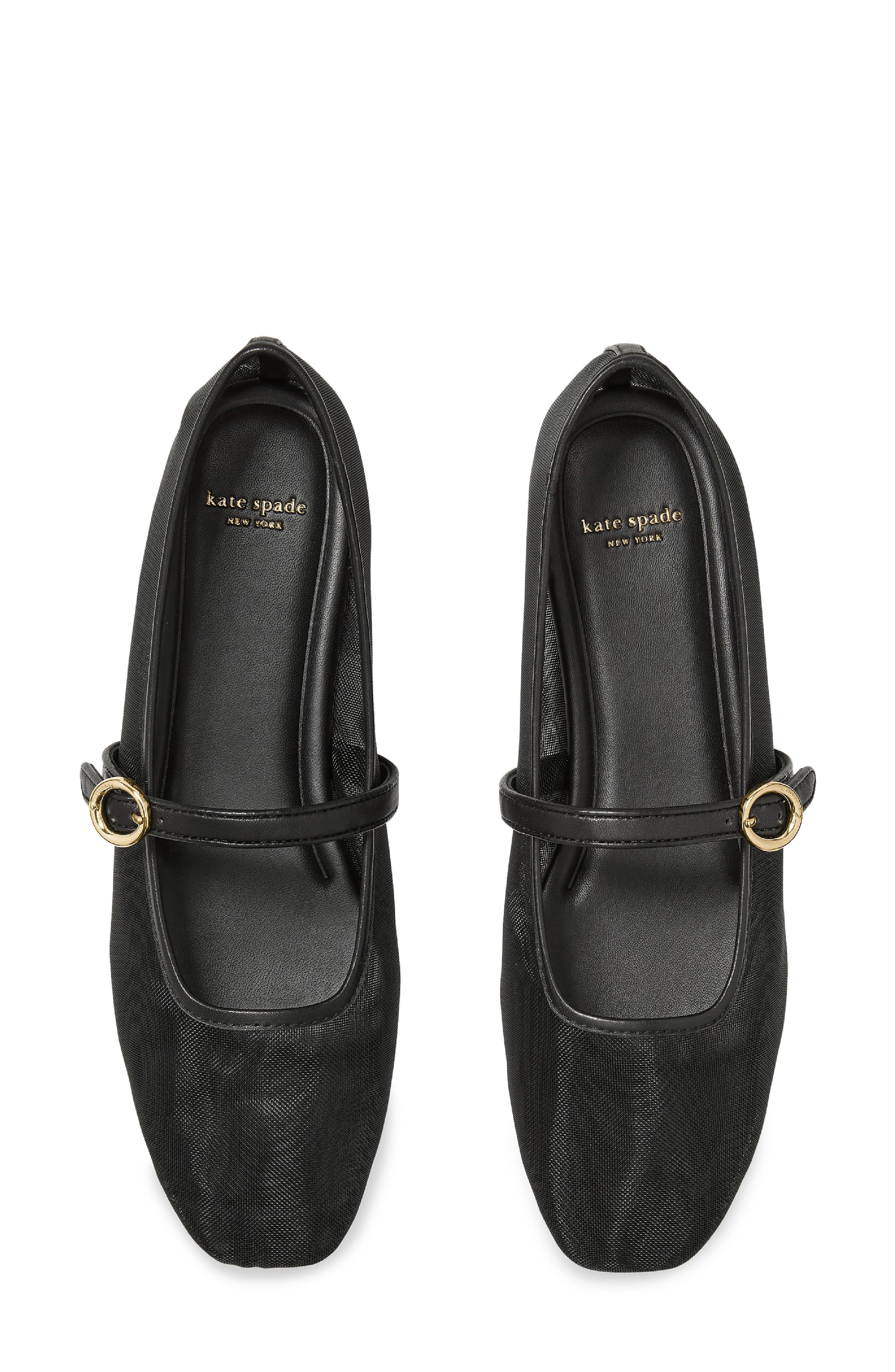 Kate Spade New York halo mary jane flat, Alternate, color, Black