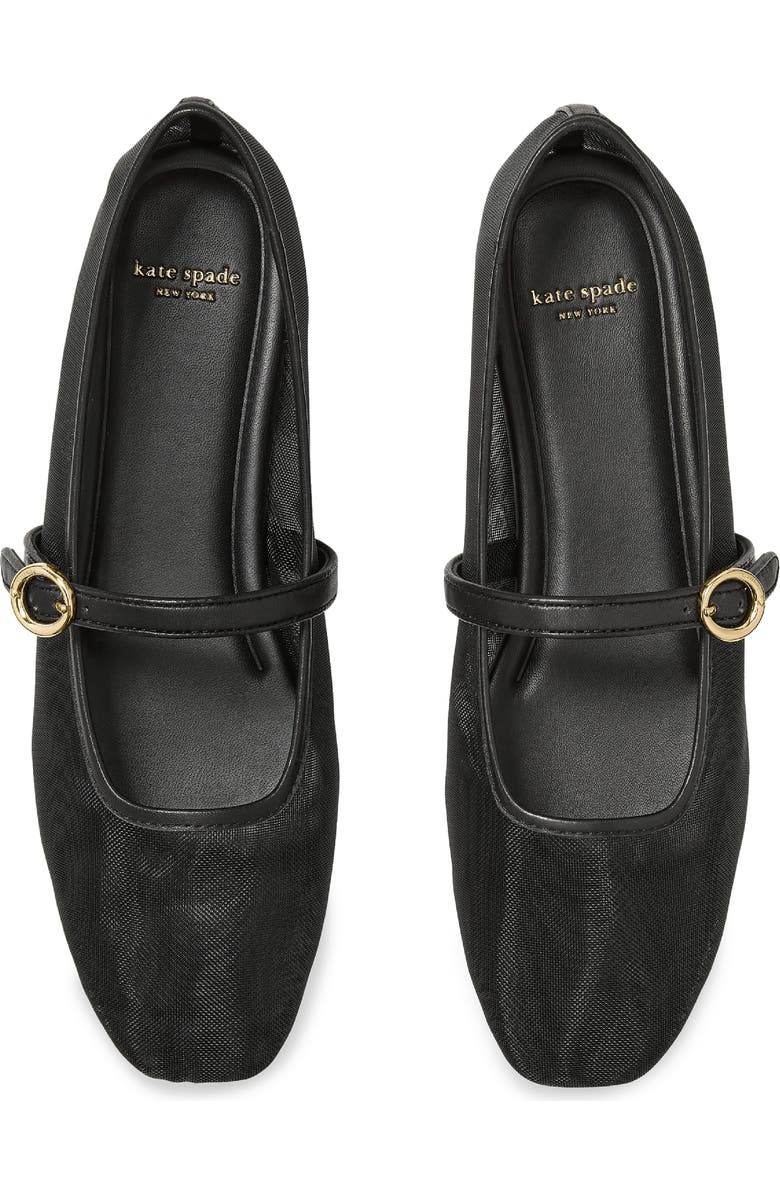Kate Spade New York halo mary jane flat, Alternate, color, Black