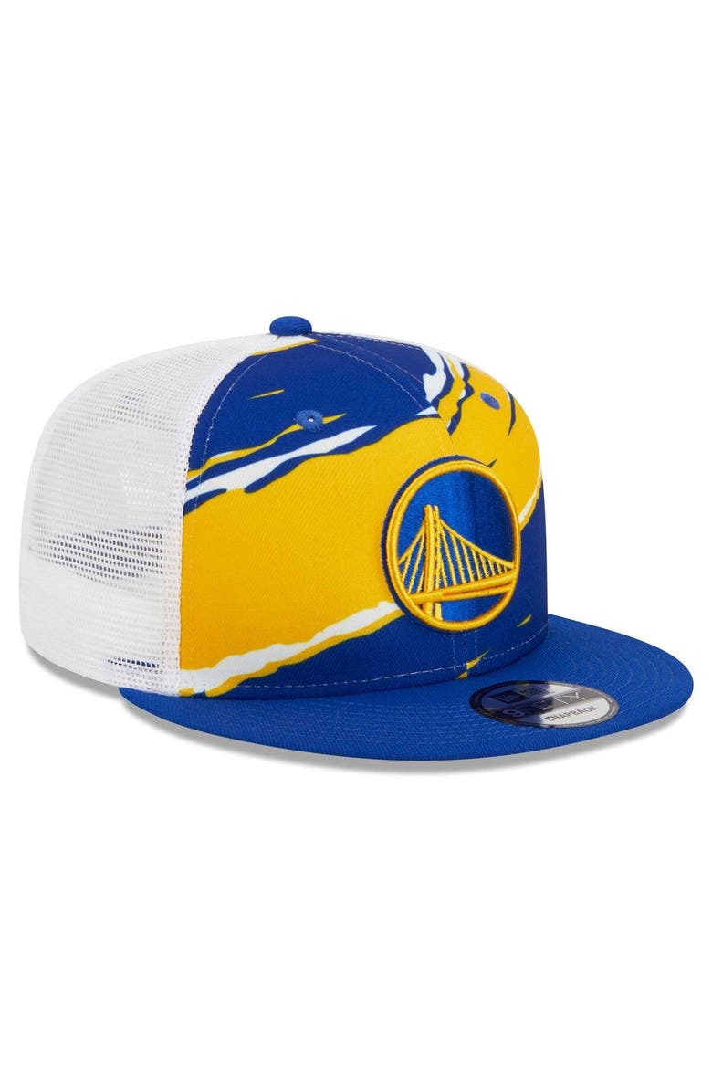 New Era Men's New Era Royal/White Golden State Warriors Tear Trucker 9FIFTY Adjustable Hat, Alternate, color, 