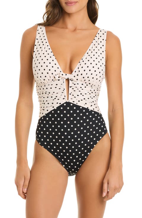 Banded Plunge One-Piece Swimsuit
