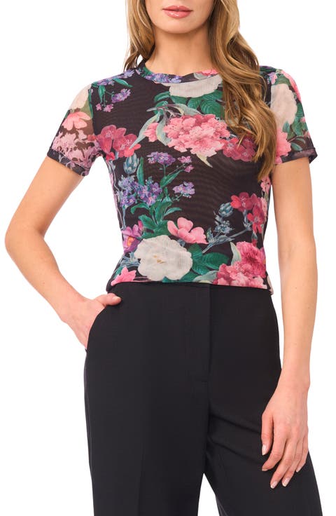 Devin Floral Mesh T-Shirt