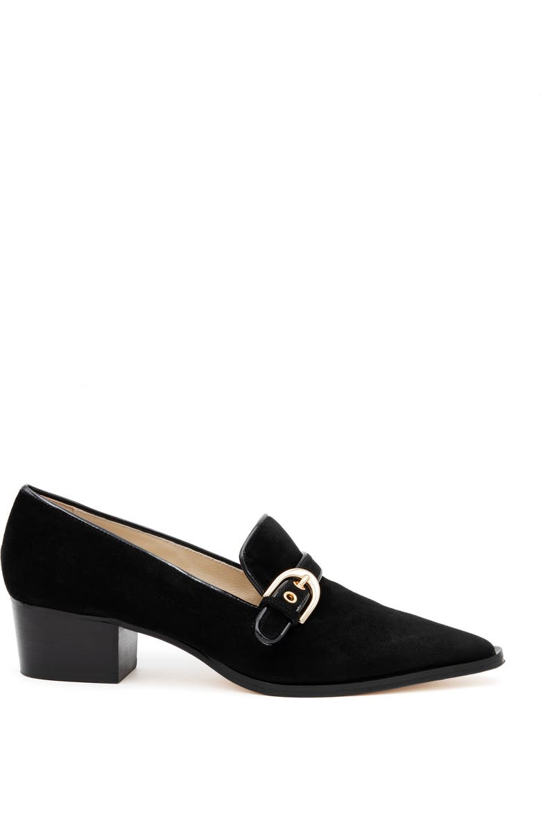 Amalfi by Rangoni Publio Pointed Toe Loafer Pump, Alternate, color, Black Cashmere Black Vernice