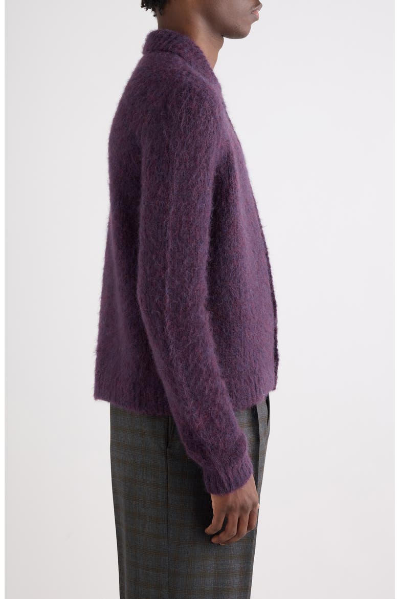 Mora Alpaca Blend Cardigan, Alternate, color, PURPLE
