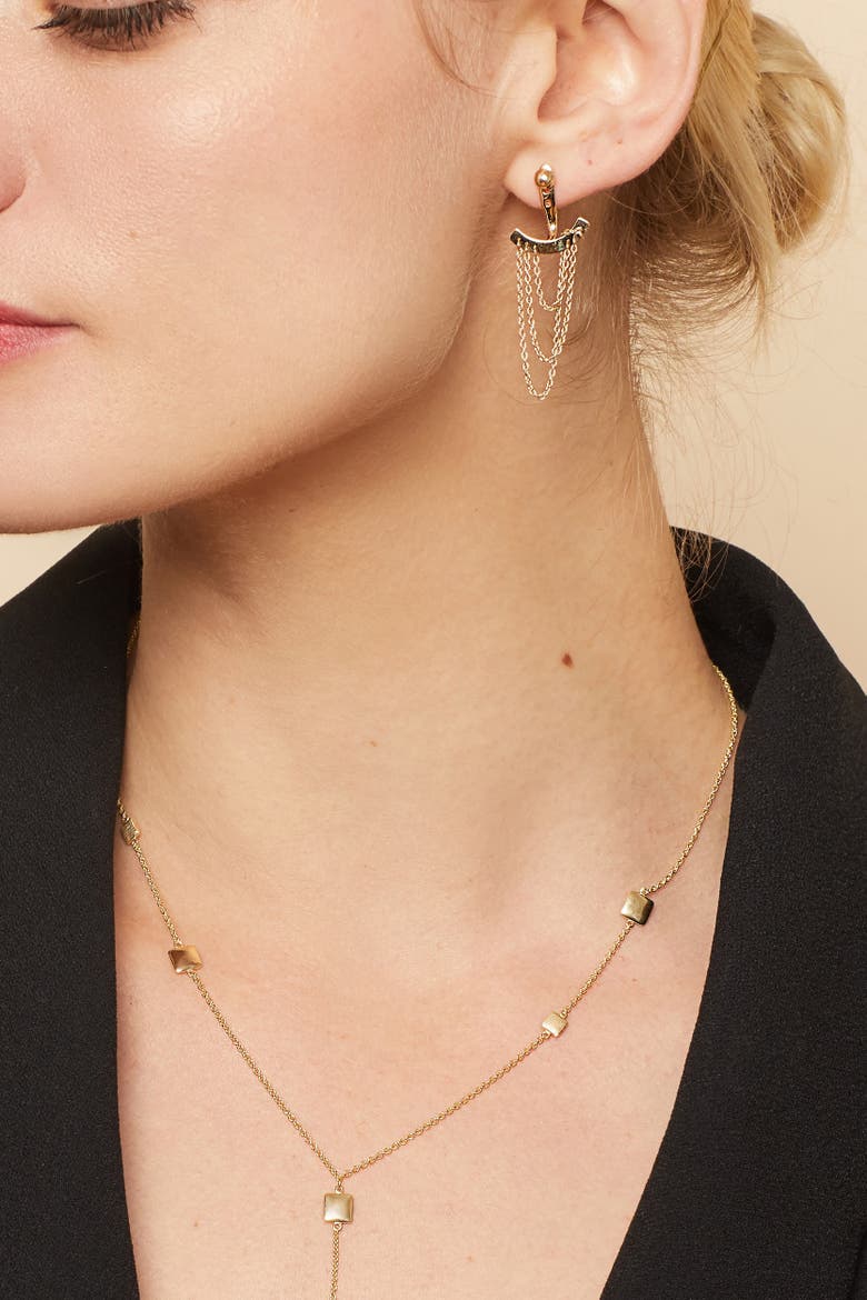 14K Yellow Gold Palermo Ear Jackets, Alternate, color, Yellow Gold