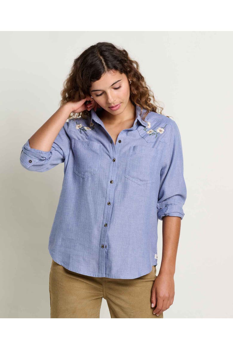 Re-Form Western Long Sleeve Shirt, Main, color, Dew Embroidery