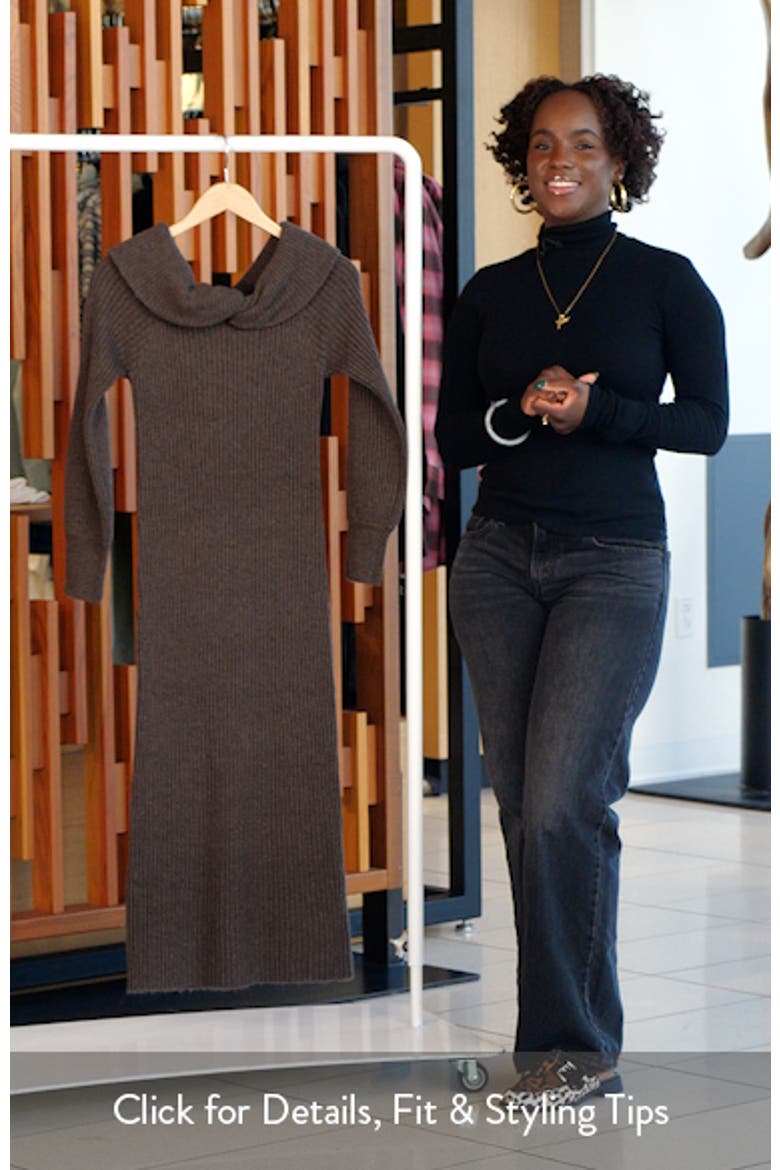 Tilde Long Sleeve Rib Sweater Dress video