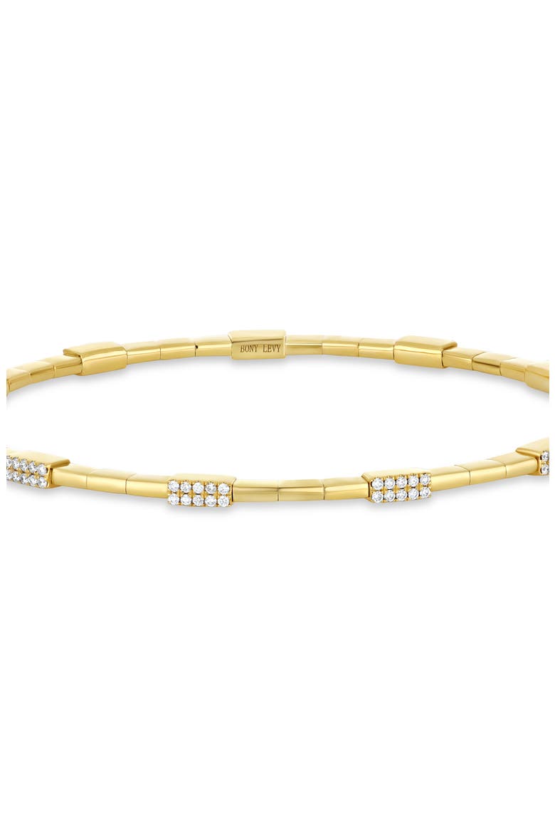 18K Gold Bardot Diamond Stretch Bracelet, Alternate, color, 18K YELLOW GOLD