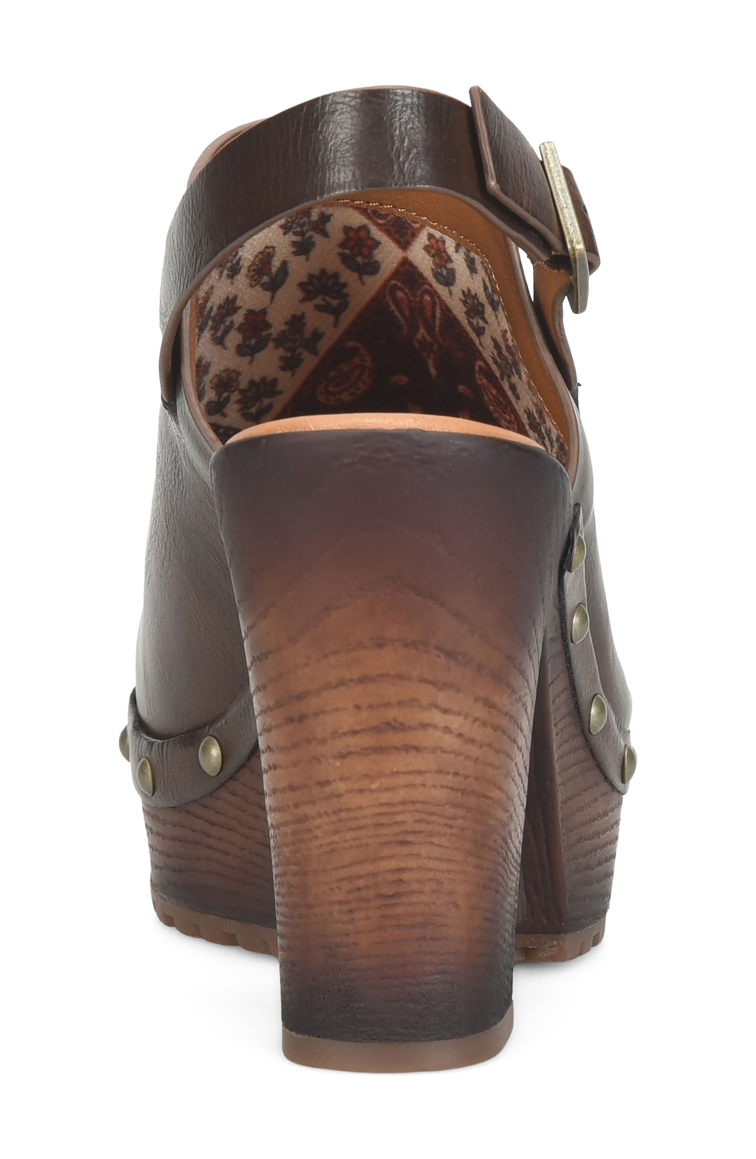 Anika Slingback Clog, Alternate, color, DARK BROWN