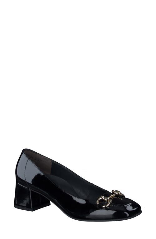 Paul Green Valetta Bit Pump in Black Patent 