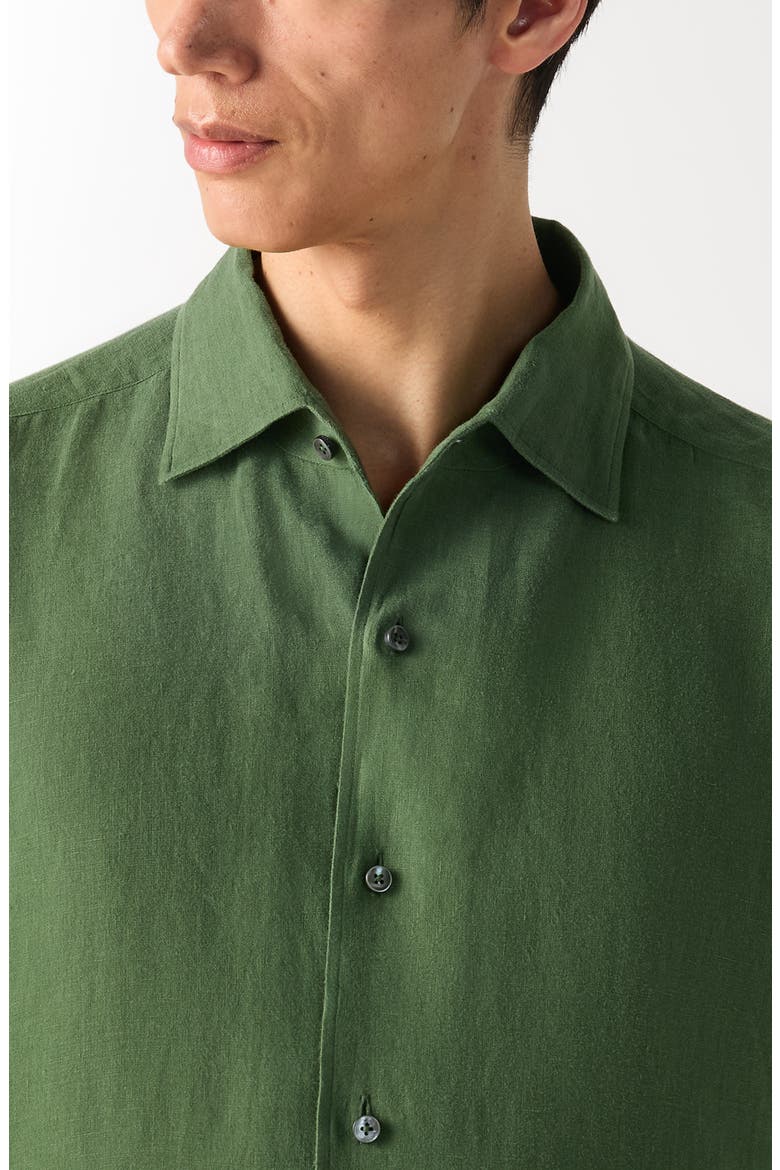 Oasi Lino Shirt, Alternate, color, PINE GREEN